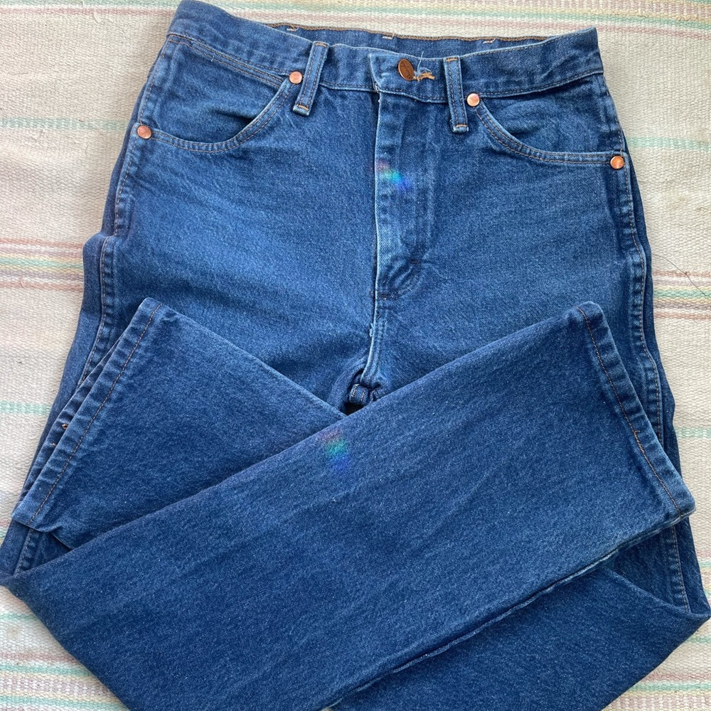 Wrangler High Rise Women's Jeans - Dark Blue Denim